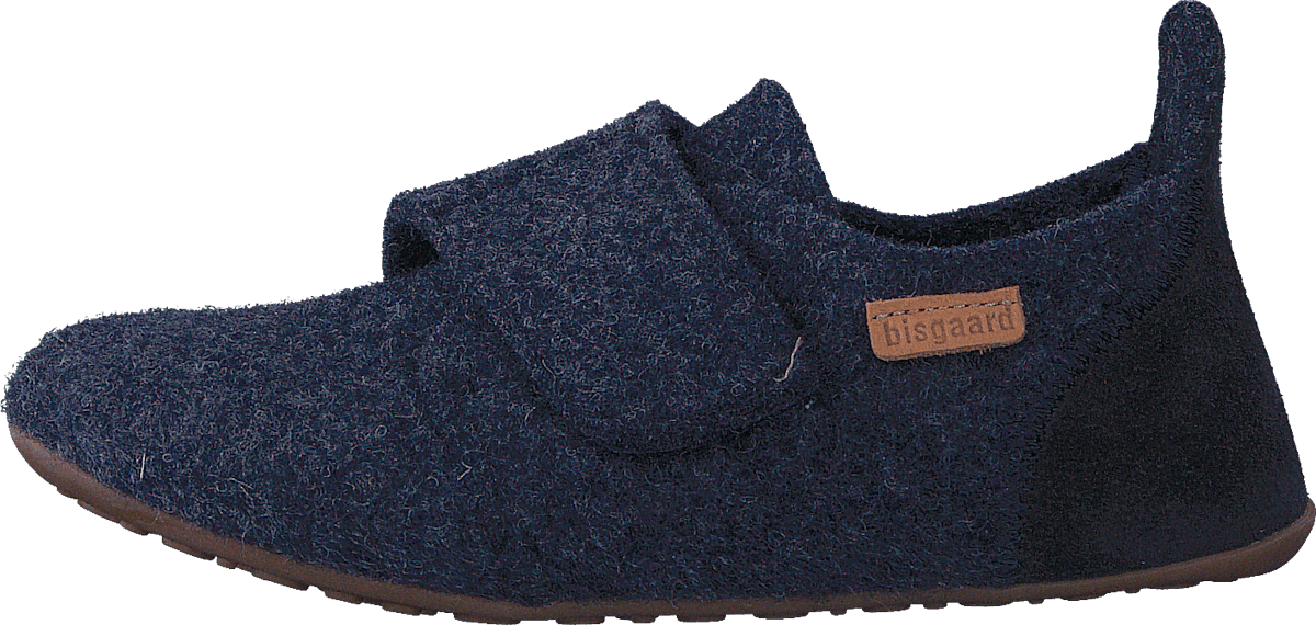 Home Shoe Wool Velcro Blue