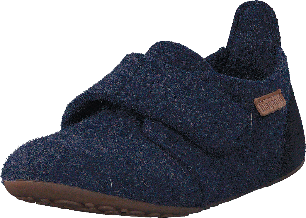 Home Shoe Wool Velcro Blue