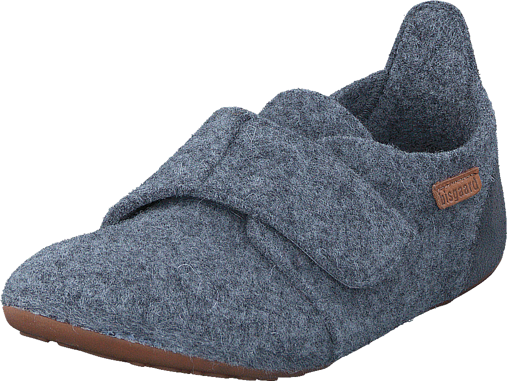 Home Shoe Wool Velcro Grey