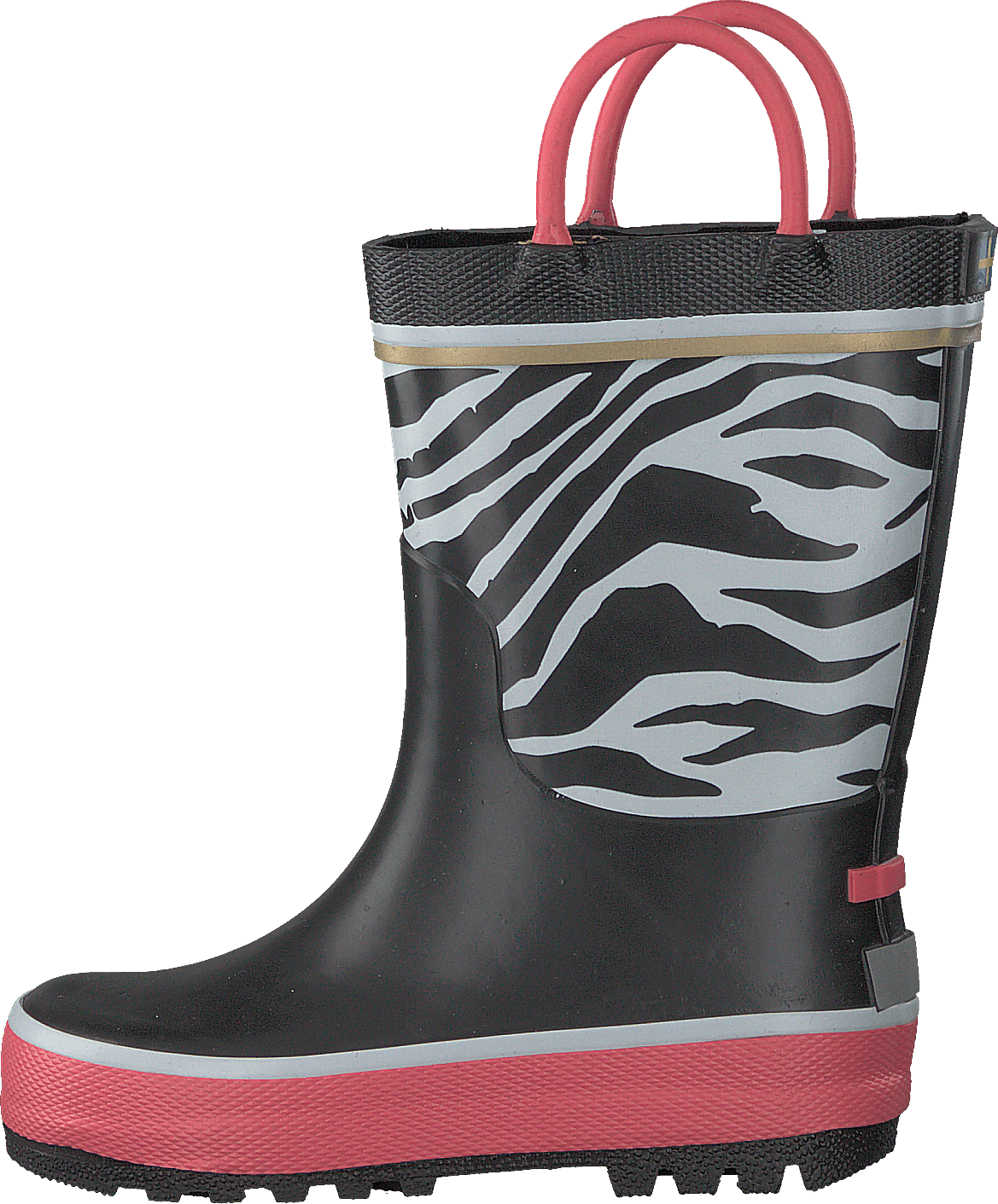 Zebra Gold Pink, Unisex, Scarpe, Stivaletti, stivali di gomma, Grigio/Blu, EU 24