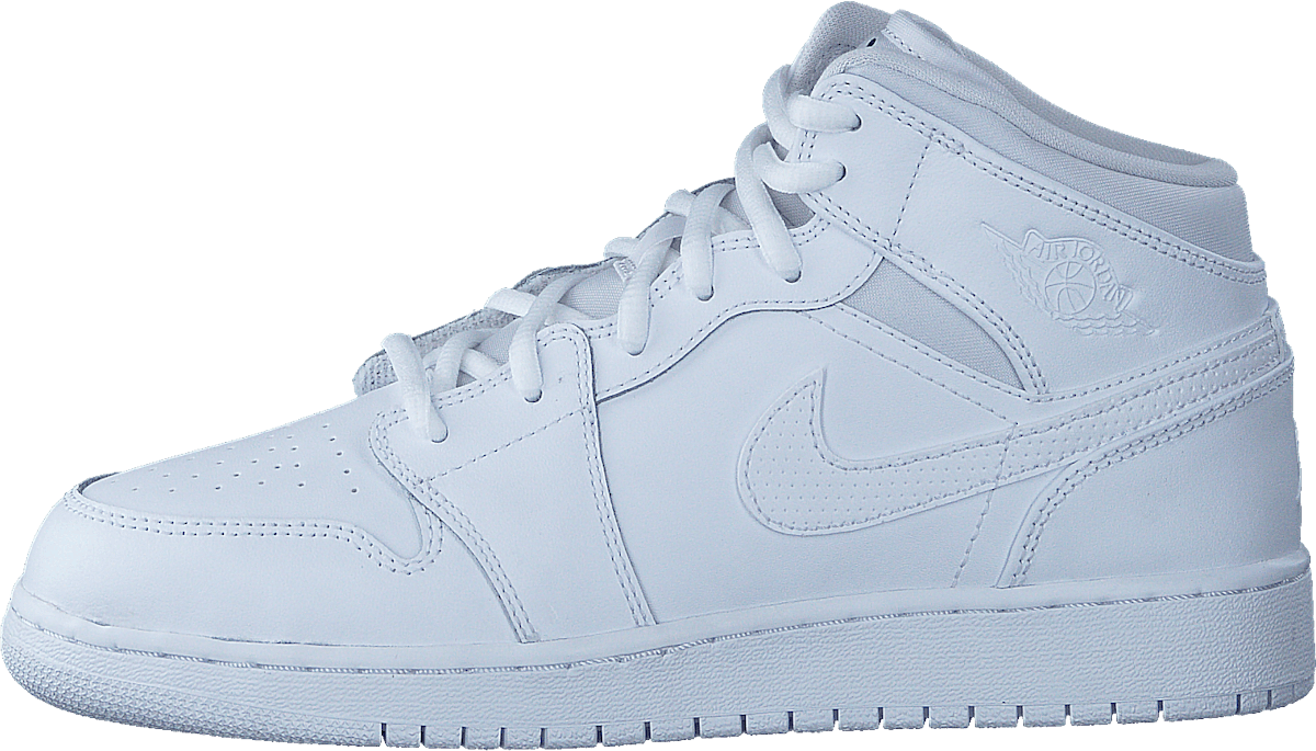 Air Jordan 1 Mid (gs) Shoe White Black White