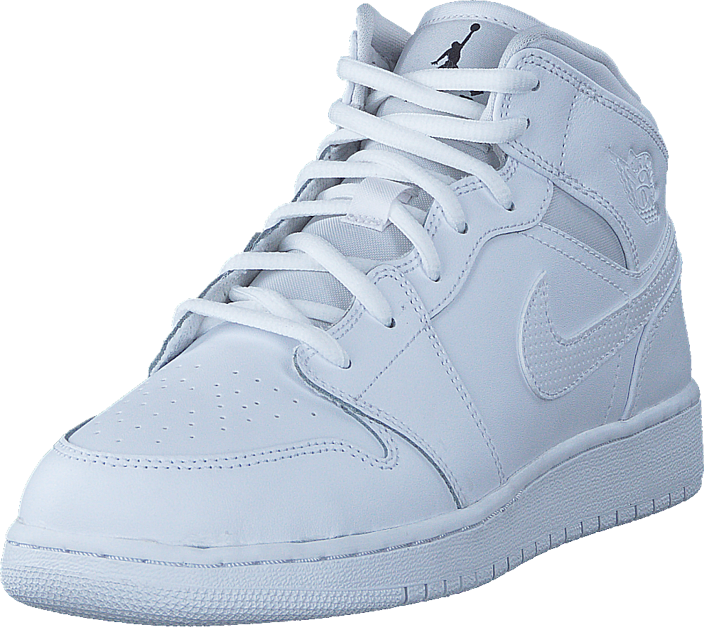 Air Jordan 1 Mid (gs) Shoe White Black White