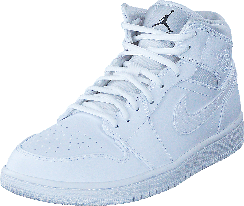 Air Jordan 1 Mid Shoe White Black White