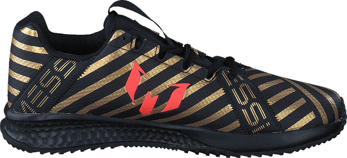 Rapidaturf Messi K Core Black/Solar Red/Gold Met