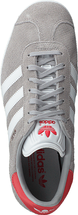 adidas Originals - Gazelle Grey Two/White/Trace Scarlet