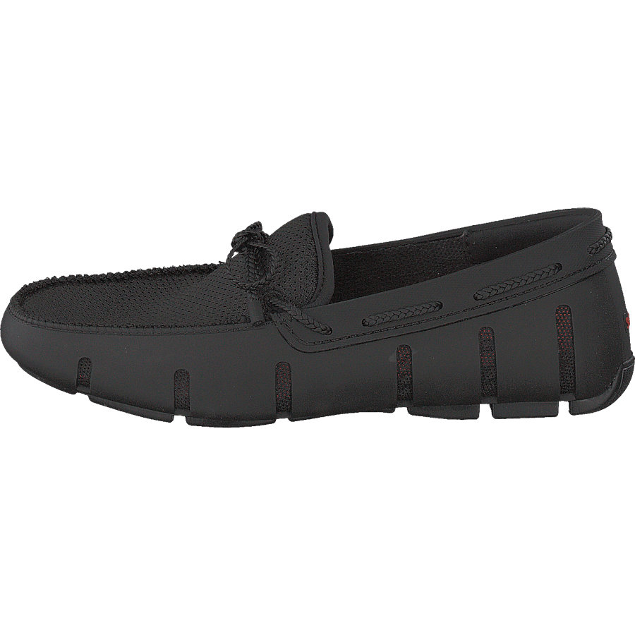 Braided Lace Loafer Black