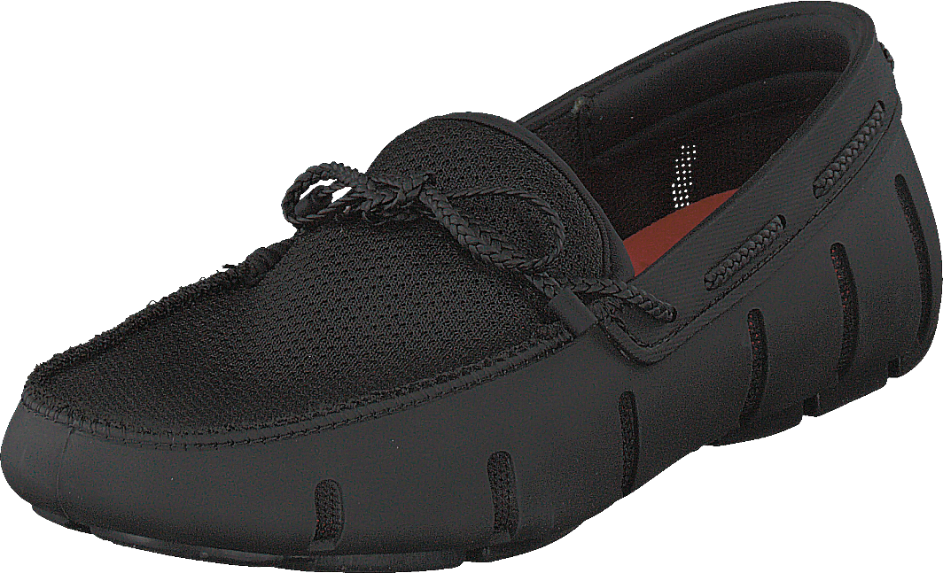 Braided Lace Loafer Black