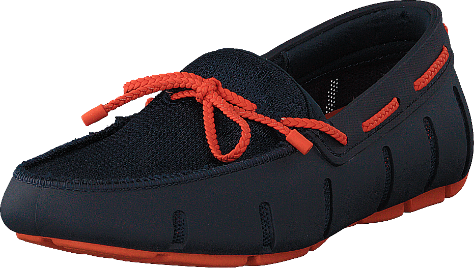 Braided Lace Loafer Navy/orange