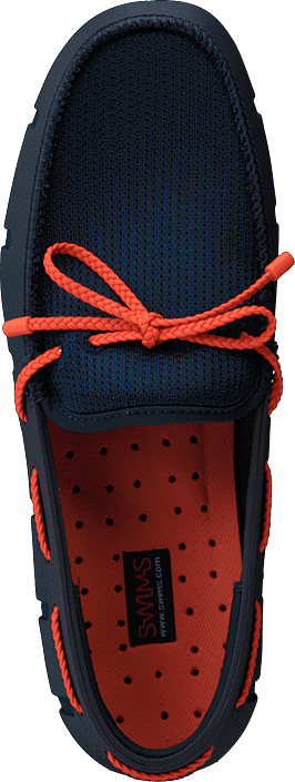Swims - Braided Lace Loafer Navy/orange