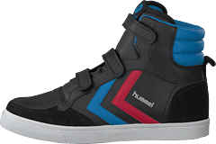 Hummel - Stadil Jr Leather High Black/Brilliant Blue