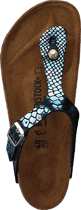 Birkenstock - Gizeh Birko-flor Shiny Snake Black Multi