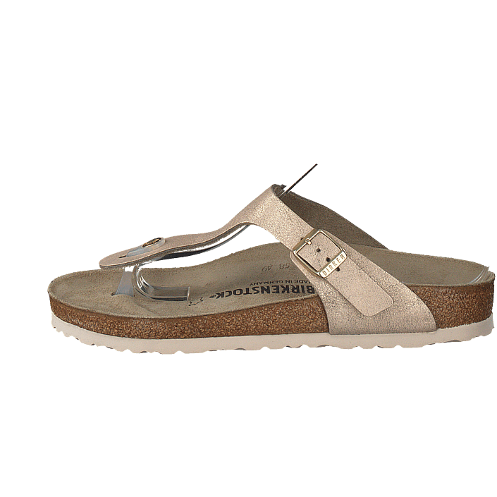 birkenstock gizeh washed metallic rose gold