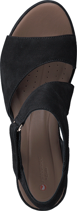 clarks un plaza sling black