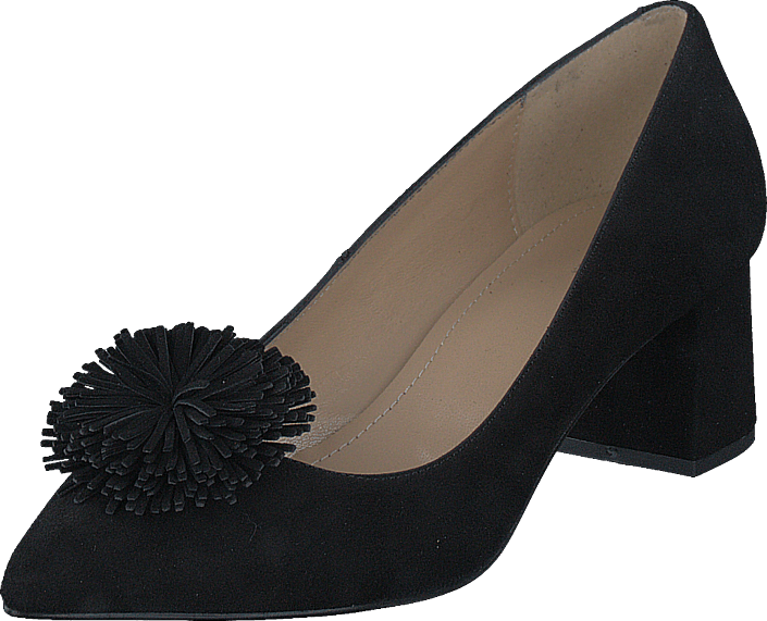Gardenia - Culina Pom Pom Clip Suede Black