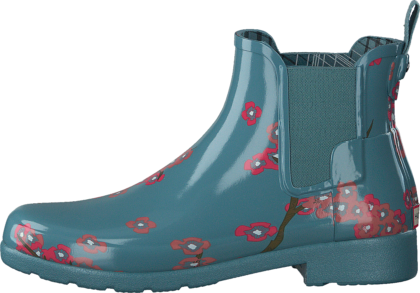 Refined Blossom Print Chelsea Soft Pine Floral, Female, Schoenen, Hoge laarzen en Laarsjes, regenlaarzen, Turkoois, EU 38