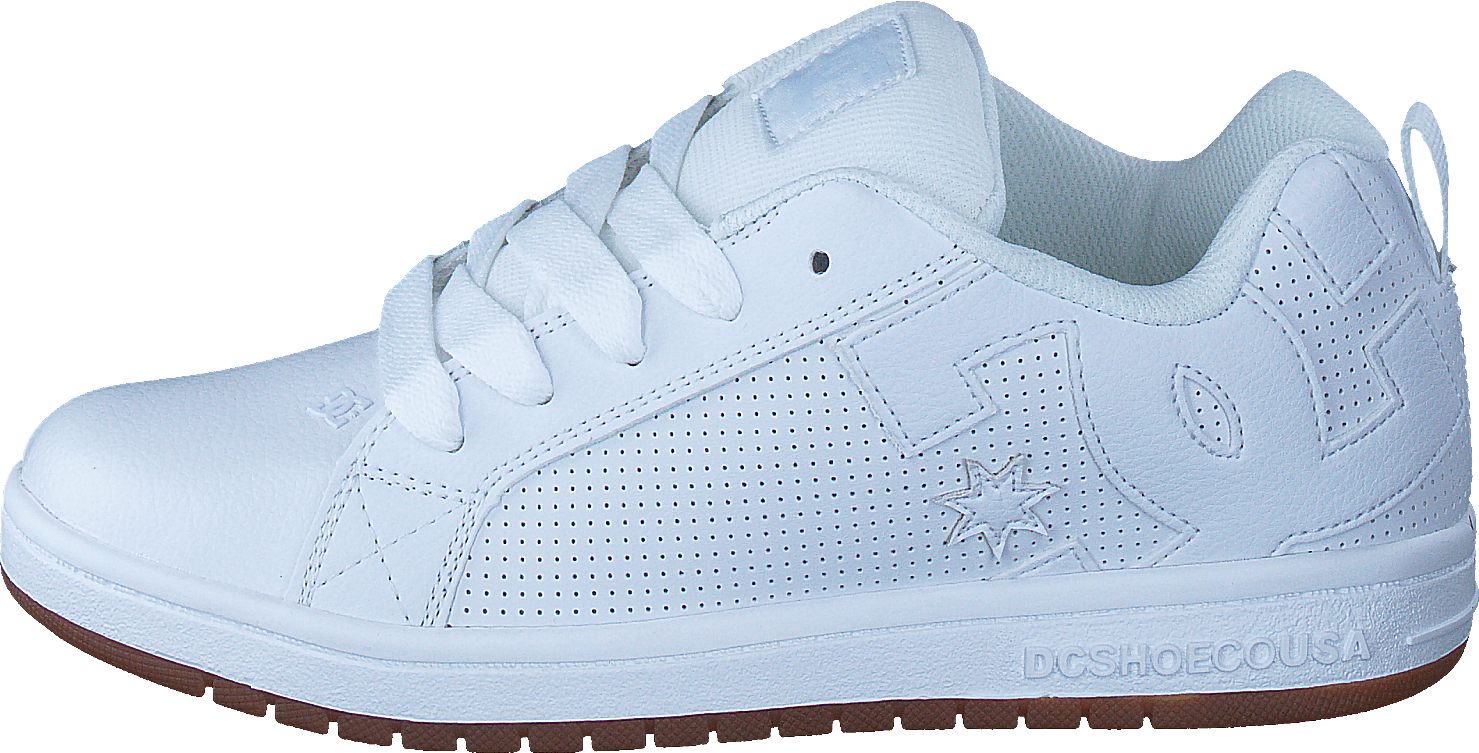 Court Graffik White/White/Gum, Unisex, Shoes, Trainers, Sneakers, White, EU 33
