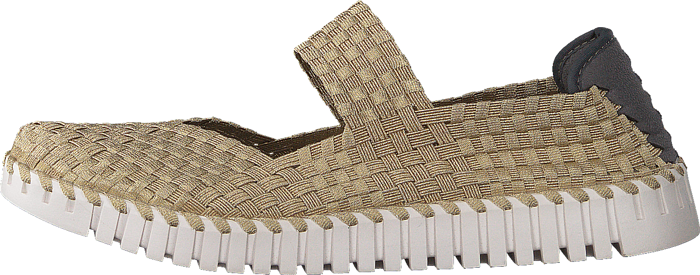 Alegra Met Gold, Female, Chaussures, Chaussures basses, slip-on, Doré/Beige/Gris/Marron, EU 36