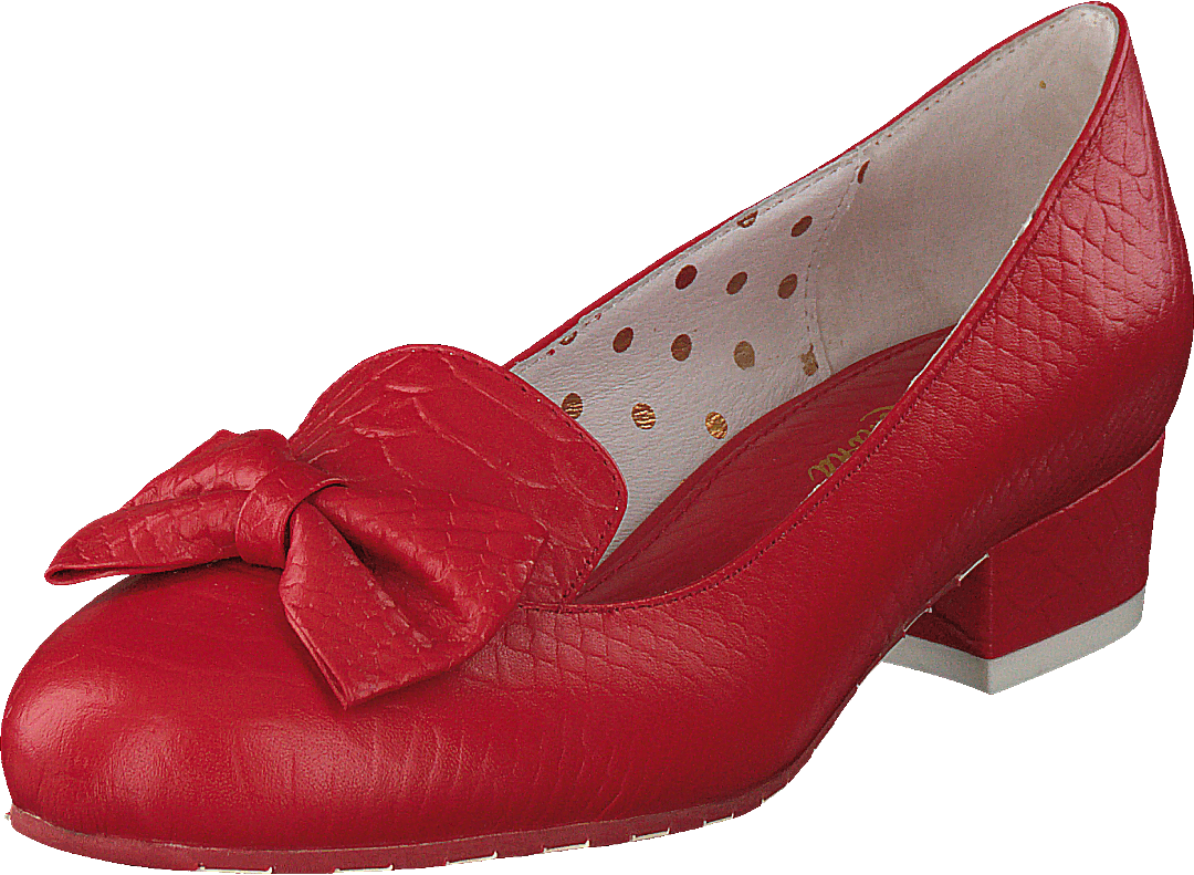 Alice Red Snake Embossed