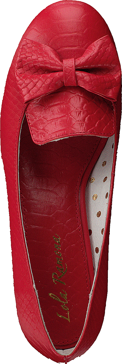 Alice Red Snake Embossed