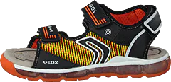 Geox - J Sandal Android Black/orange