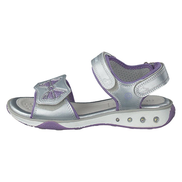 J Sandal Jocker Silver/lilac, Unisex, Buty, Sandały i Klapki, sandały, Srebro/Niebieski/Szary, EU 26