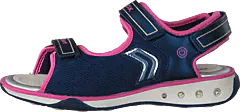 Geox - J Sandal Jocker Navy/fuchsia