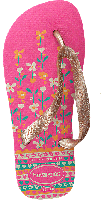 Havaianas - Kids Flores Shocking Pink/rose Gold