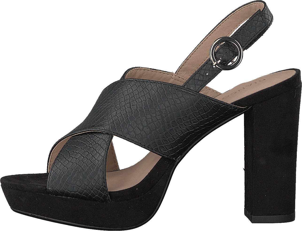 Platform Sandal Black, Female, Chaussures, Talons, talons bas, Noir, EU 37