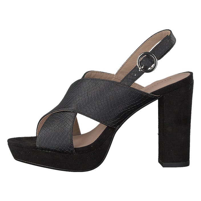 Platform Sandal Black, Female, Chaussures, Talons, talons bas, Noir, EU 37