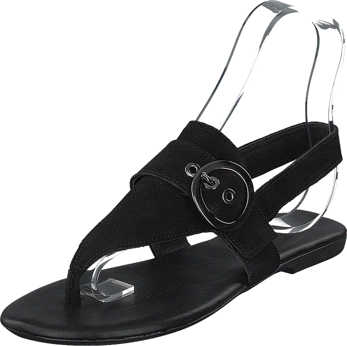 Bianco - Round Buckle Sandal Black