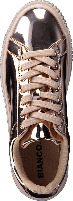 Bianco - Laced Up Sneaker Bronze