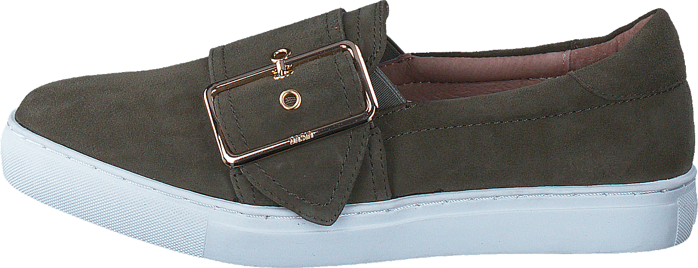 Daylily Kahki Buckle Kahki, Female, Buty, Płaskie buty, slip-on, Szary/Brązowy, EU 41