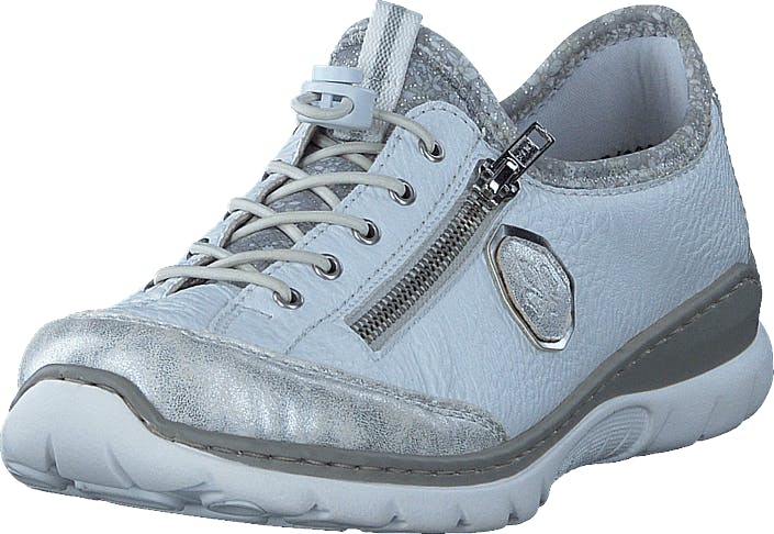 Rieker L3263-80 Ice, Skor, Sneakers & Sportskor, Sneakers, Vit, Silver, Dam, 37