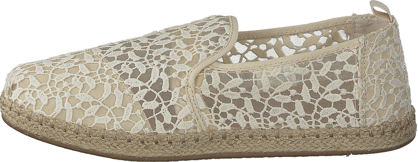 Deconstructed Alpargata Rope Natural Lace Leaves