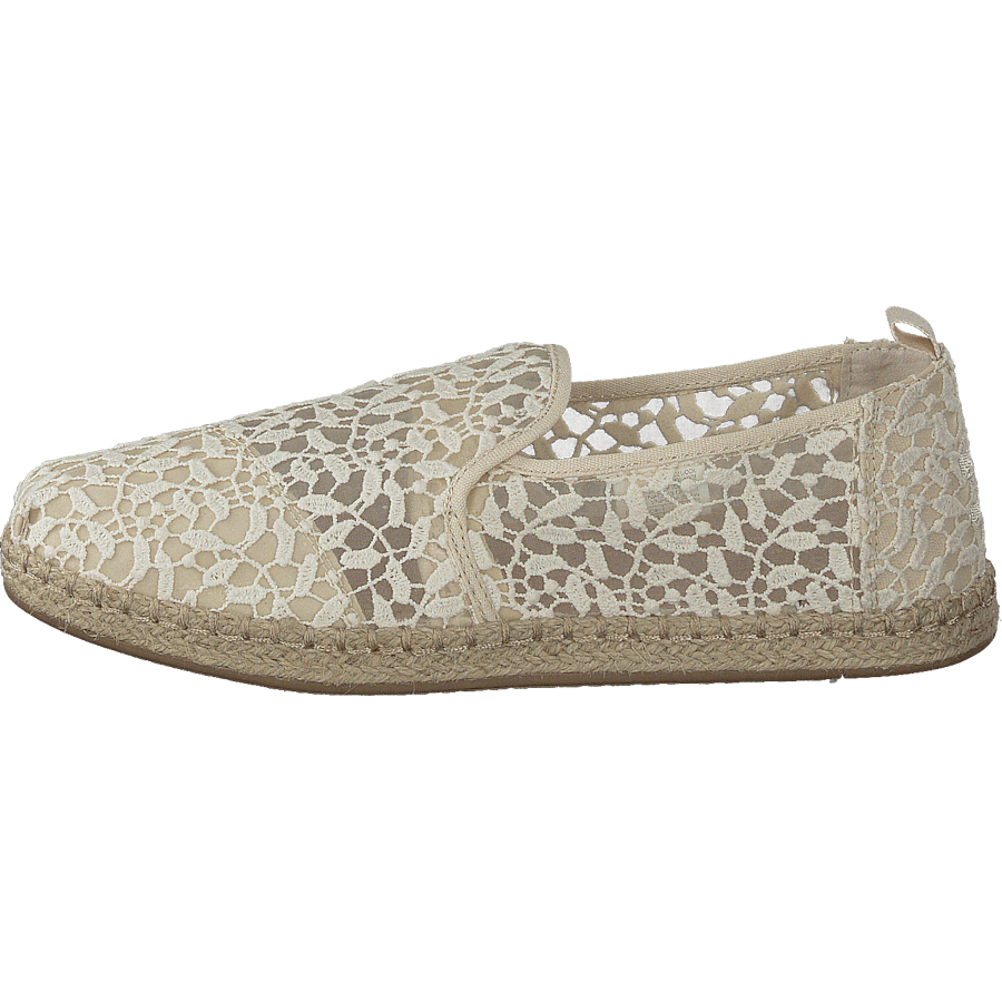 Deconstructed Alpargata Rope Natural Lace Leaves