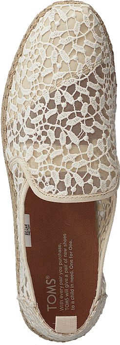 Toms - Deconstructed Alpargata Rope Natural Lace Leaves