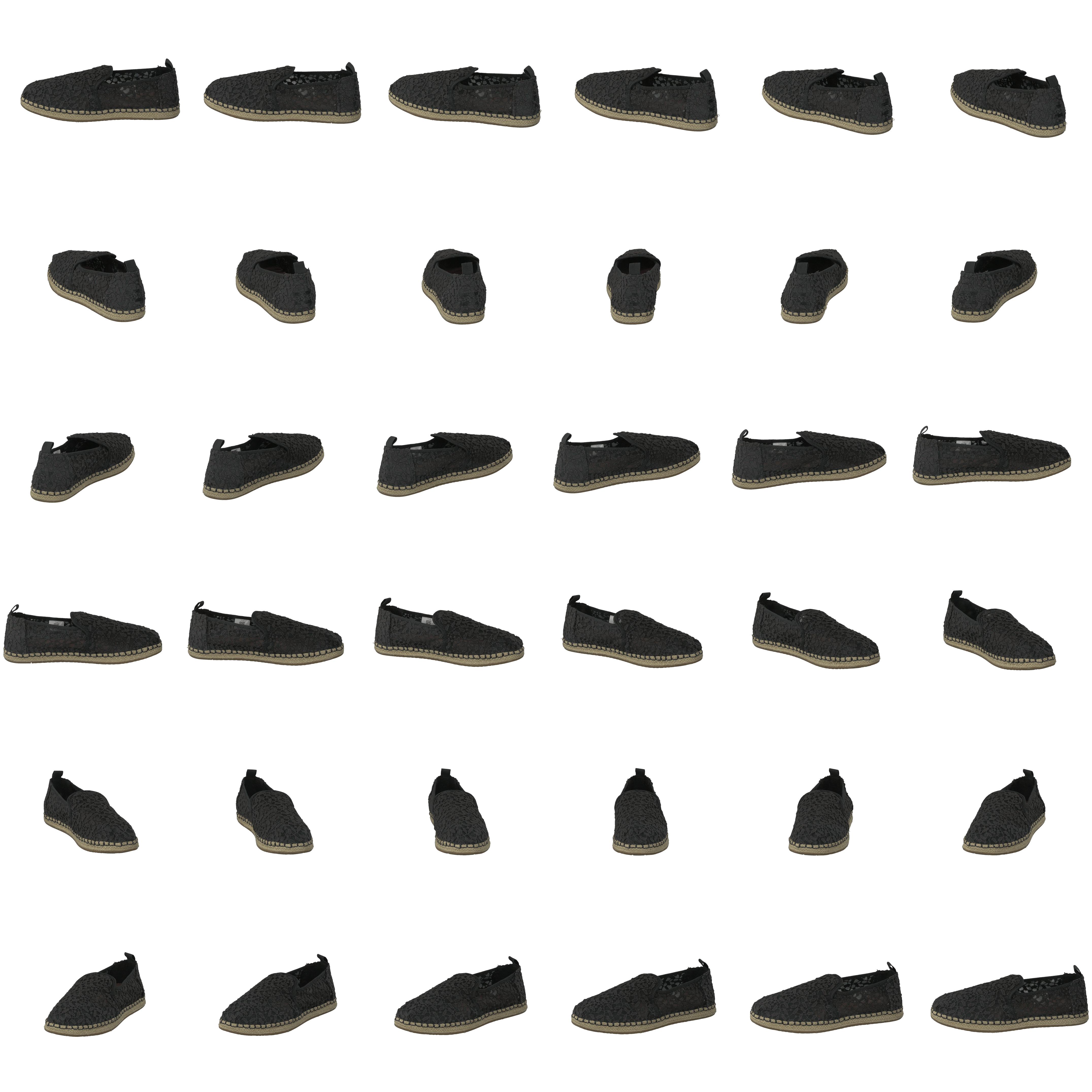 Deconstructed Alpargata Rope Black Lace Leaves - Bild 8