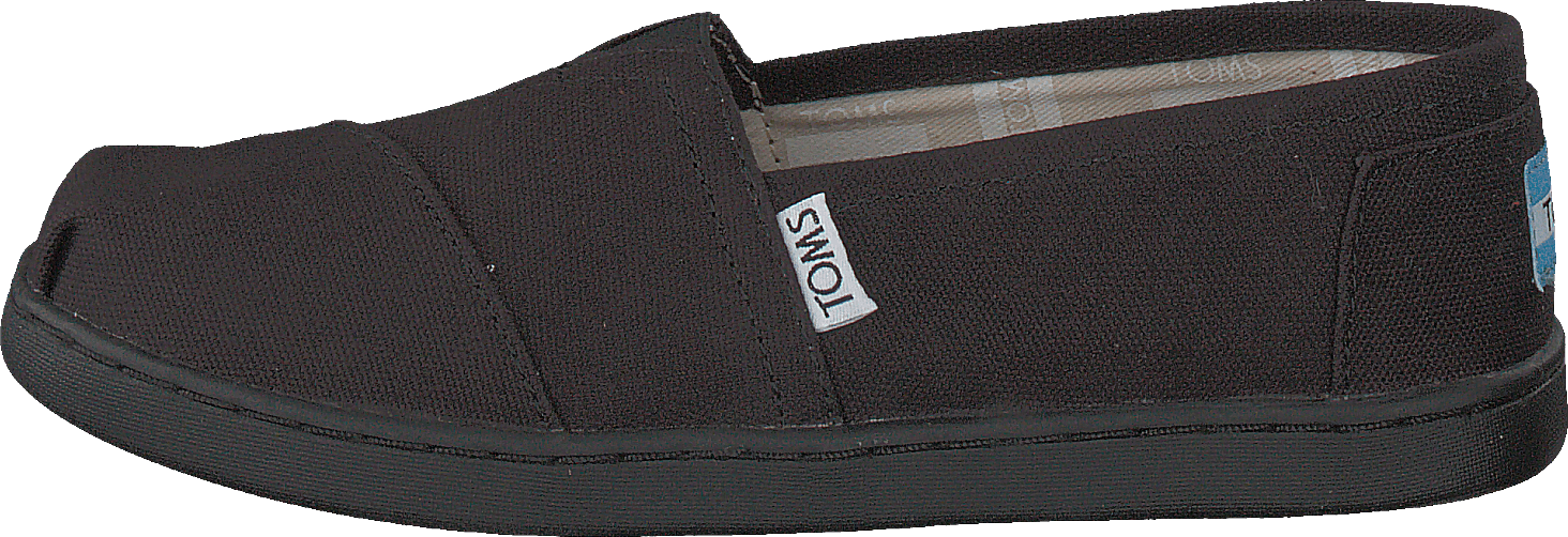 Alpargata Youth Black Canvas, Unisex, Topánky, Poltopánky, slip-on, Čierna, EU 34