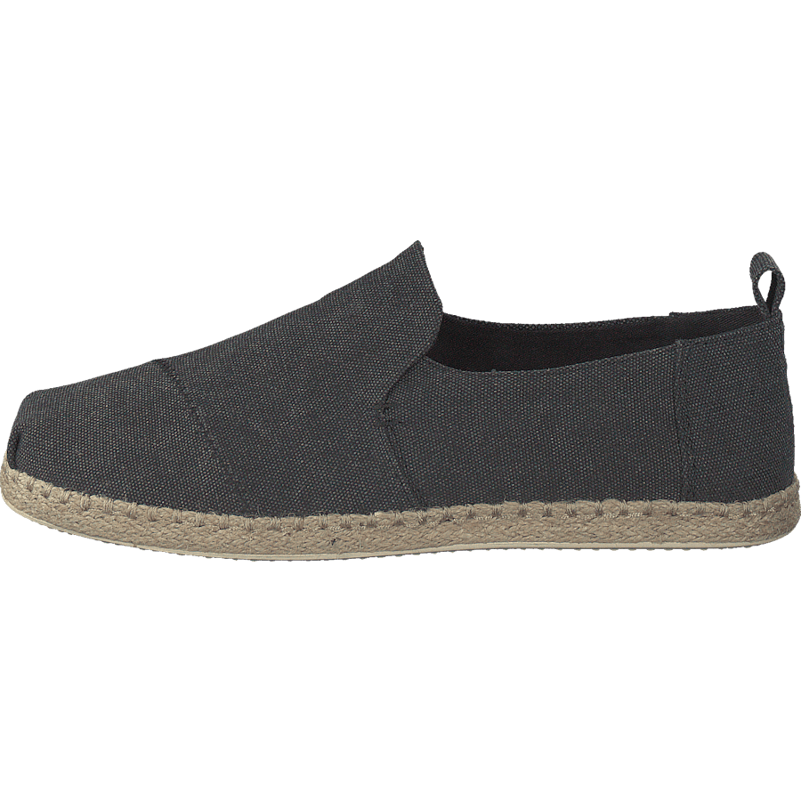 Deconstructed Alpargata Rope Black Washed Canvas/rope