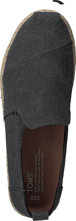 Toms - Deconstructed Alpargata Rope Black Washed Canvas/rope