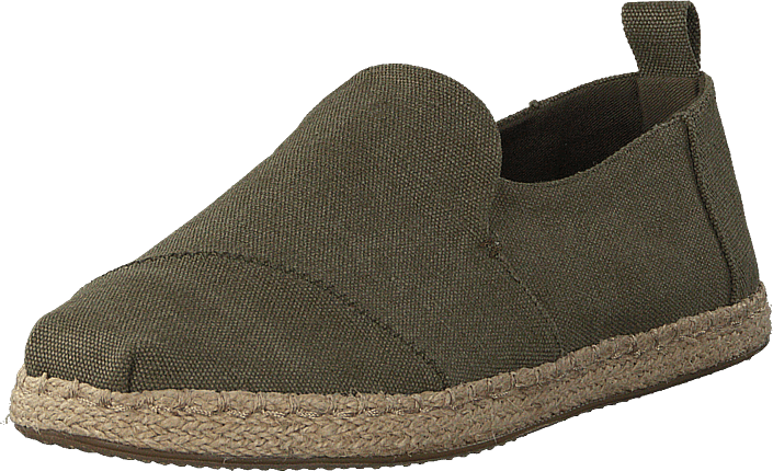 Toms - Deconstructed Alpargata Rope Olive Washed Canvas/rope