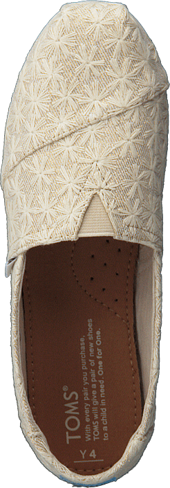 Toms - Alpargata Youth Natural Daisy Metallic