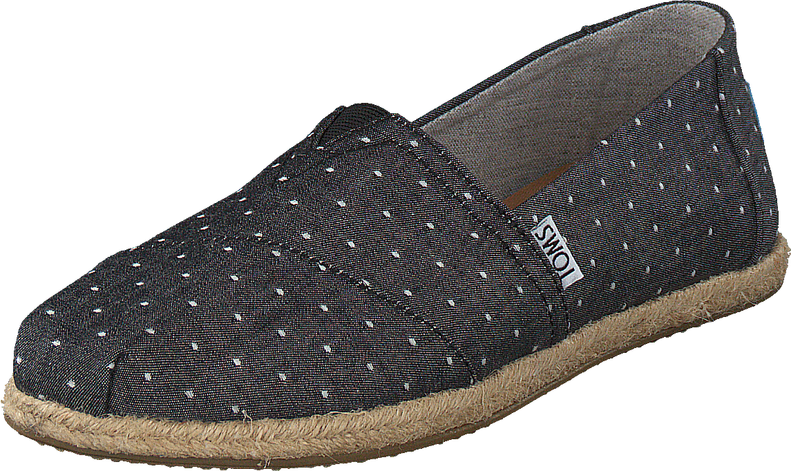 Alpargata Black Dot Chambray Rope Sole Shoes for every occasion
