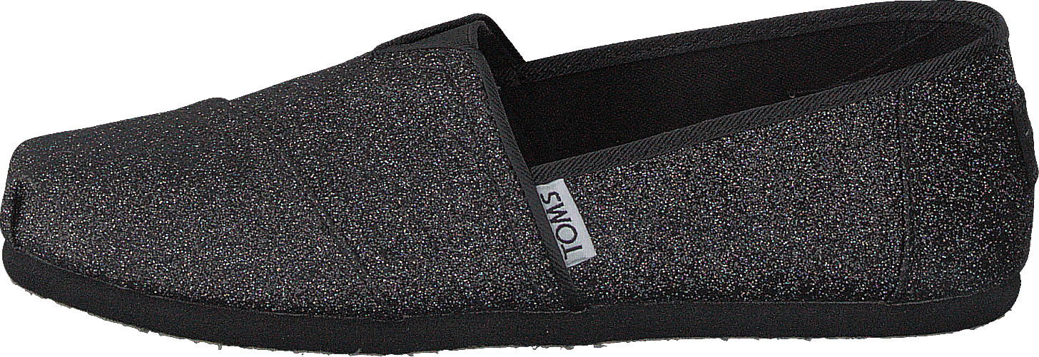 Black glitter toms womens clearance