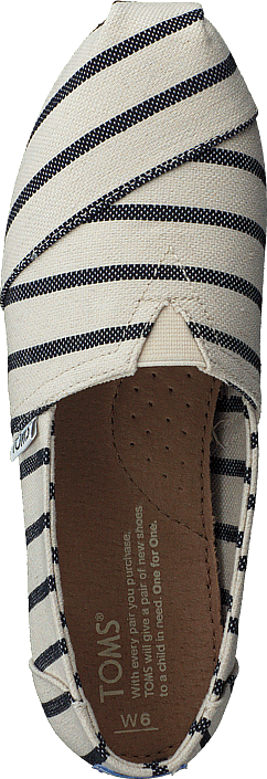 Toms - Alpargata White/navy Riviera Stripe