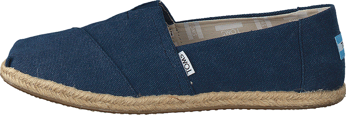 Alpargata Navy Washed Canvas Rope Sole, Female, Buty, Płaskie buty, slip-on, Brązowy/Turkus/Niebieski, EU 38