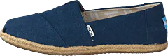 Toms - Alpargata Navy Washed Canvas Rope Sole