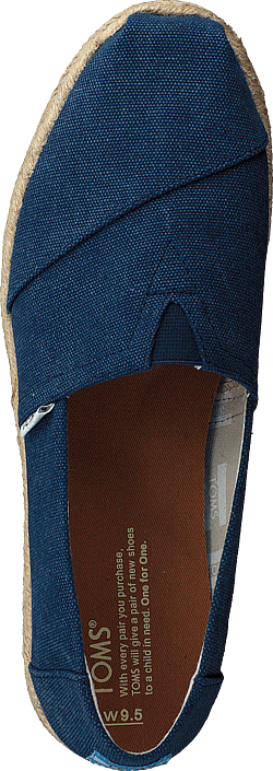 Toms - Alpargata Navy Washed Canvas Rope Sole