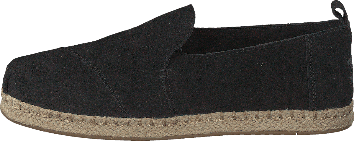 Deconstructed Alpargata Rope Black Suede