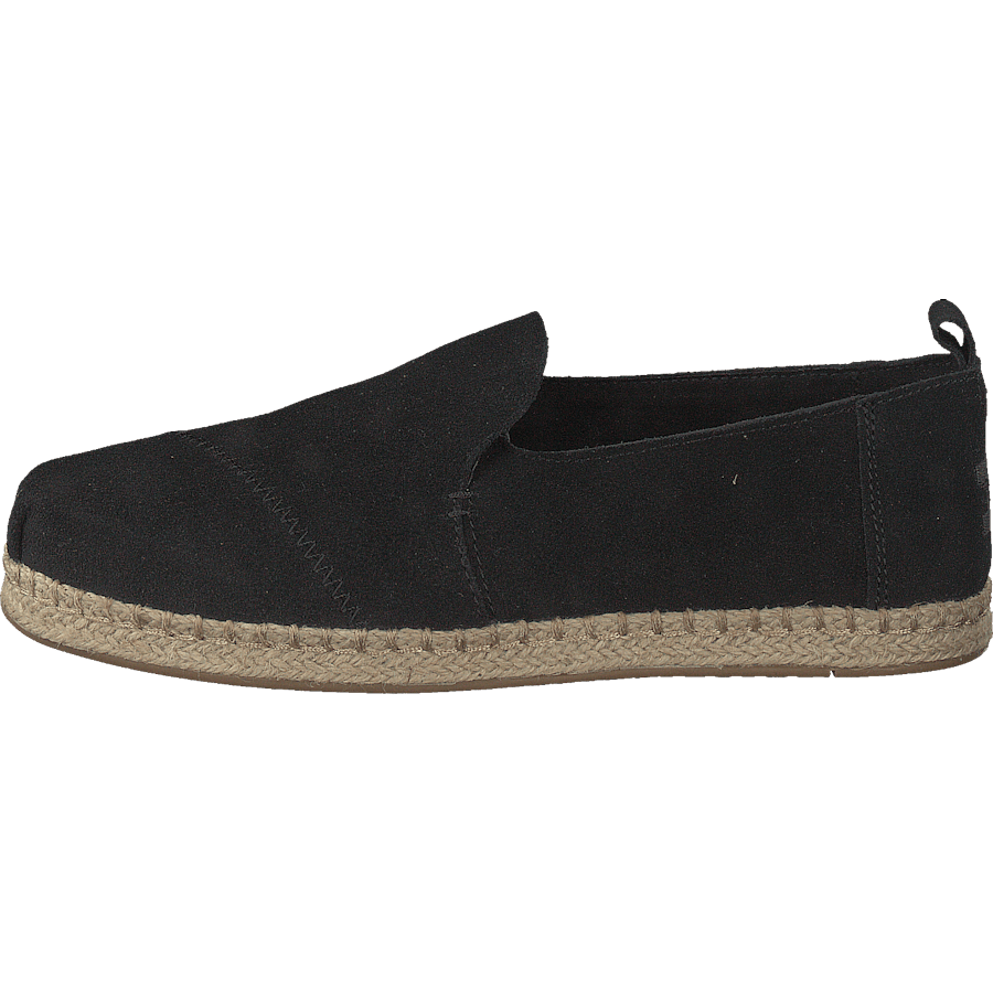 Deconstructed Alpargata Rope Black Suede